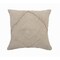 Laddha Home Designs 20" Beige Hand Woven Diamond Tufted Square Throw Pillow